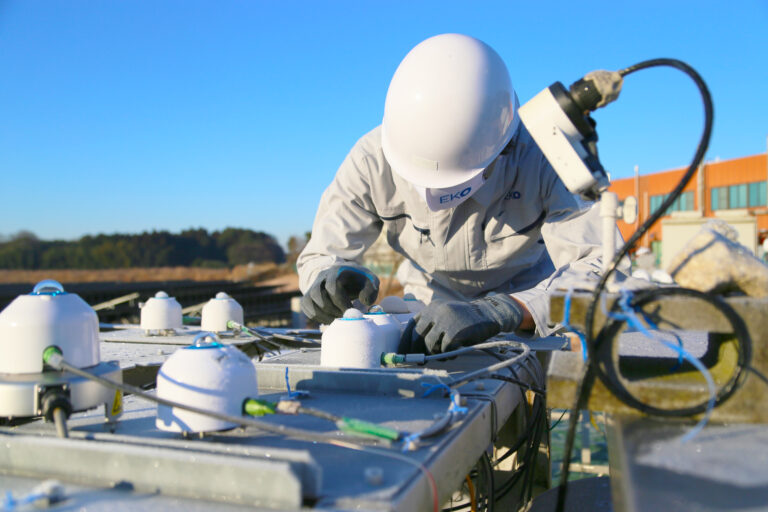 EKO Engineer with multiple pyranometers